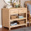 Console Bali & Pari Lanica en rotin naturel tressé avec tiroirs et tablettes