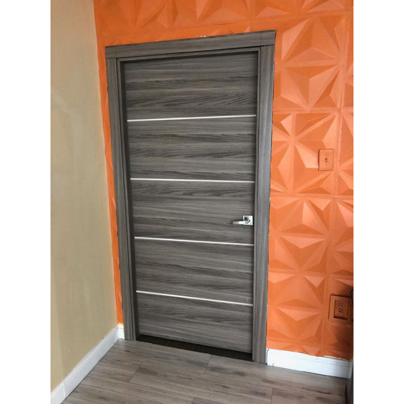 Porte standard en bois massif Planum, 32 po x 80 po, Cendre Ginder