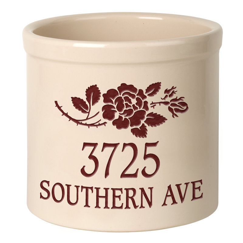 Woodrow Ceramic Pot Planter, Red, Yes