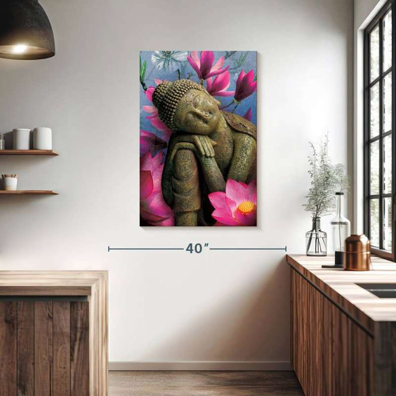 Bouddha contemplant Adella, H 39 po x l 26 po