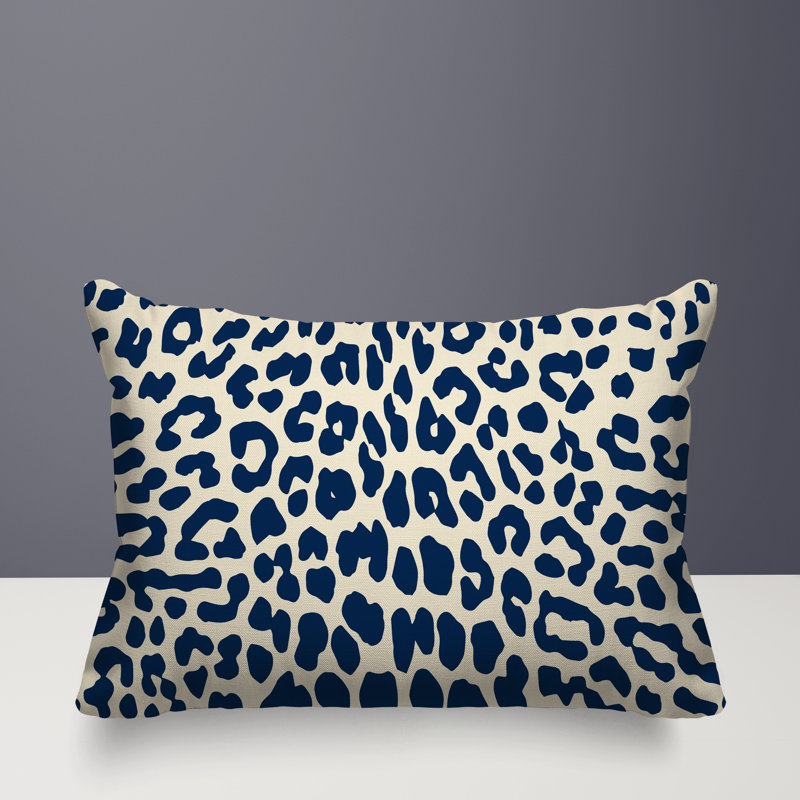 Oreiller rectangulaire intérieur / extérieur Aco, Rectangle H 14 po x l 20 po, Bleu