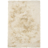 Vani Hand Loomed Modern Area Rug in Beige/Cream
