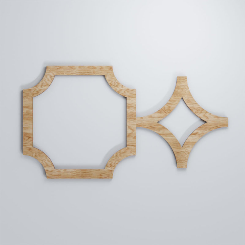 Panneaux muraux décoratifs en bois Anderson, Chêne rouge, H 11 3/8 po x l 20 5/8 po x P 3/8 po