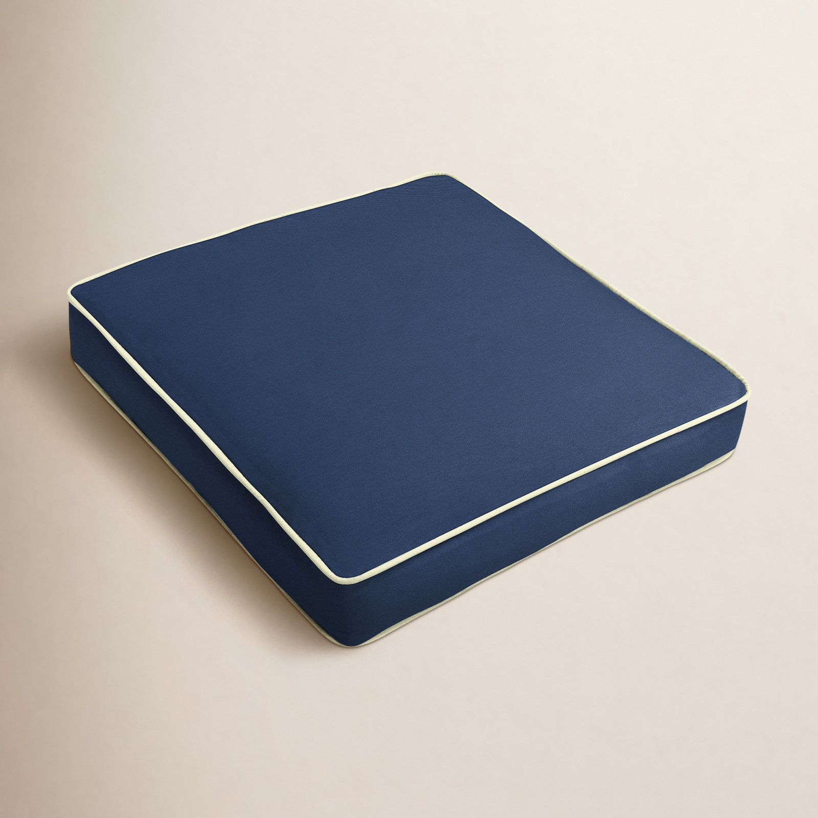 Outdoor Sunbrella Seat Cushion, Canvas Navy SunbrellaCanvas