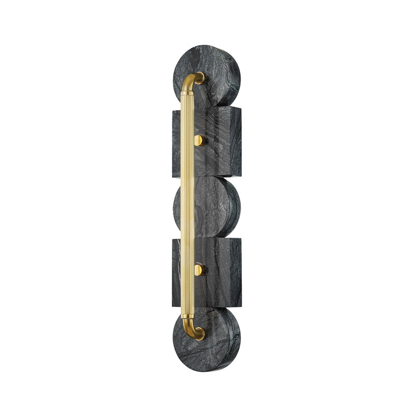 Sena 1 Light Wall Sconce, Burnished Nickel, 23" H x 5" W x 5" D