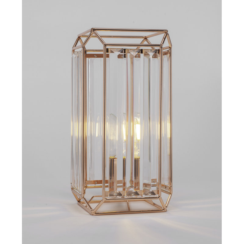 Fernville Table Lamp, Copper, 12.5" H x 7.5" W x 7.5" D