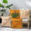 4 housses de coussin décoratives à motif abstrait de citrouilles