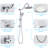 Complete Rainfall Shower System With Rough In-valve And Slide Bar-107508354