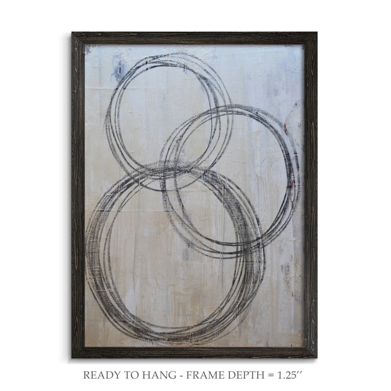 « circulaire i » par paul cezanne-image-cadre de dessin, Toile avec encadrement ébène, H 38 po x l 28 po x P 1,25 po