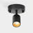 Shura Matte Black Spot Light With Rotatable Head, Integrated LED Bulb, Flush Mount Wall Sconce, 3500K, 455 Lumens-117968762-117968764