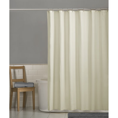 Carnell Water Repellent Fabric Single Shower Curtain Liner