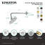 Pomme de douche ronde en laiton victorien 5-1 / 4 po avec bras de douche Kingston-52973289