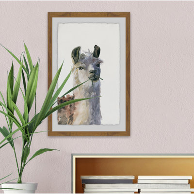 Chewing Llama - Single Picture Frame Painting