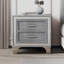 Velvet Solid Wood Nightstand-2053335450