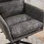 Cuir artificiel, similicuir, base noire, hauteur réglable, convient au bureau, à la chambre à coucher, à la coiffeuse et à d'autres environnements. Une chaise de bureau gris-1384417796