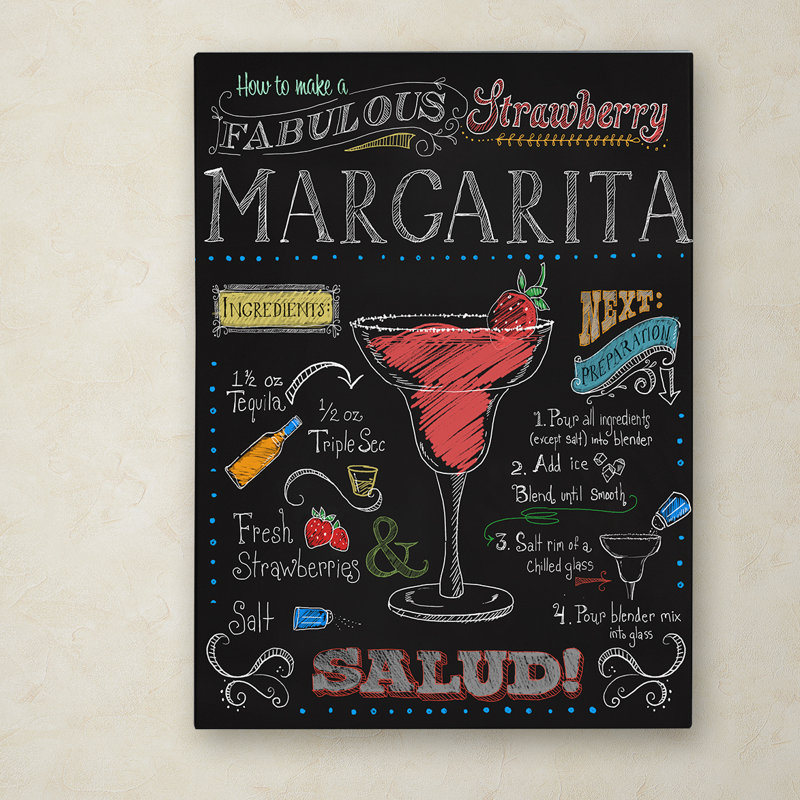 « frais margarita », affiche rétro sur toile tendue, H 19 po x l 14 po