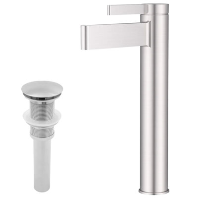 Single-Hole Single-handle Bathroom Faucet with Drain Assembly