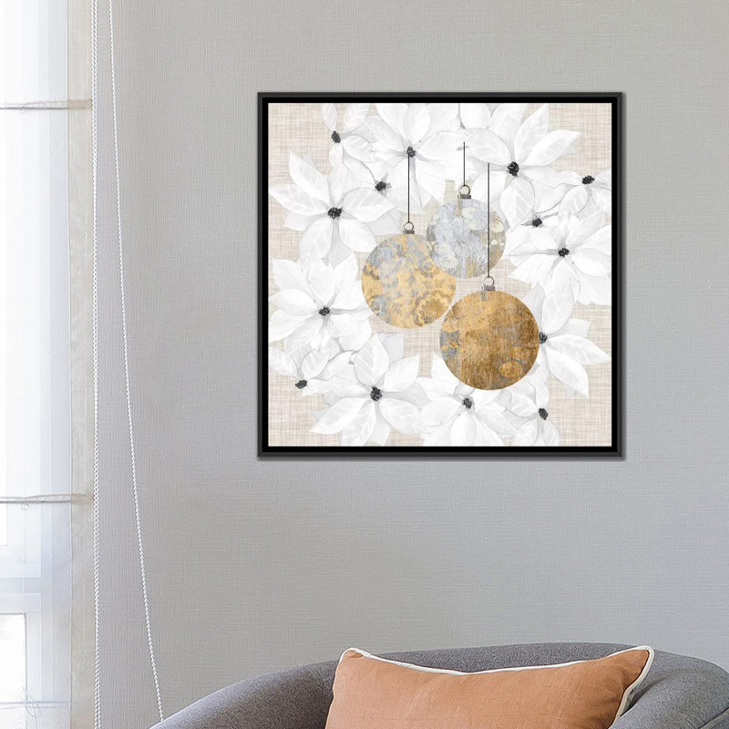 «Soph sophistiqué Noël III» par Grace Popp - impression, Toile avec cadre noir, Pas de tapis, H 26 po x l 26 po x P 1,5 po