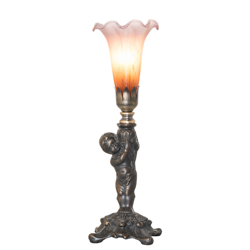 Torchiere Table Lamp, Amber/Purple