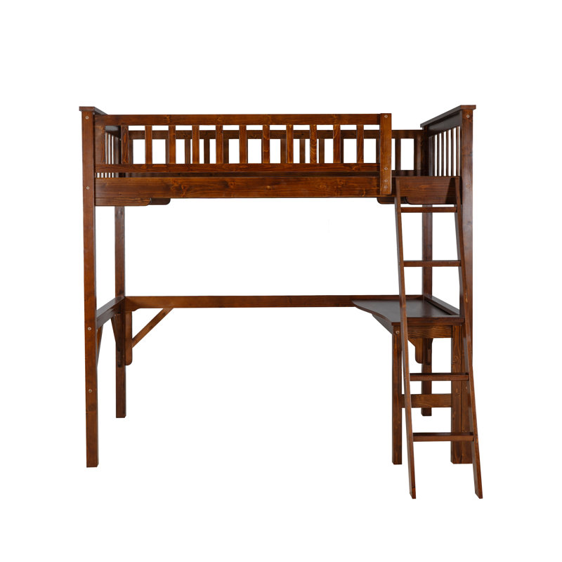 Lit mezzanine simple Porter, Marron