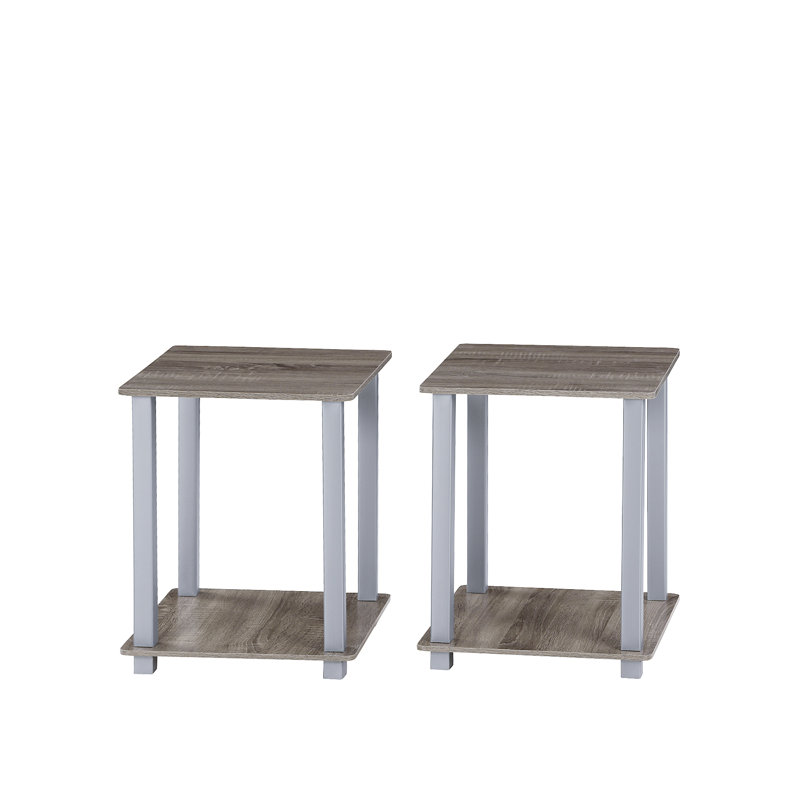 Almaraz Side Table Set, French Oak/Grey