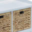 Banc beige et bleu sarcelle avec 3 tiroirs-980572764