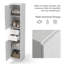 Tall Bathroom Storage Cabinet with Two Doors and Two Drawers, Adjustable Shelves, Slim Floor Storage Unit