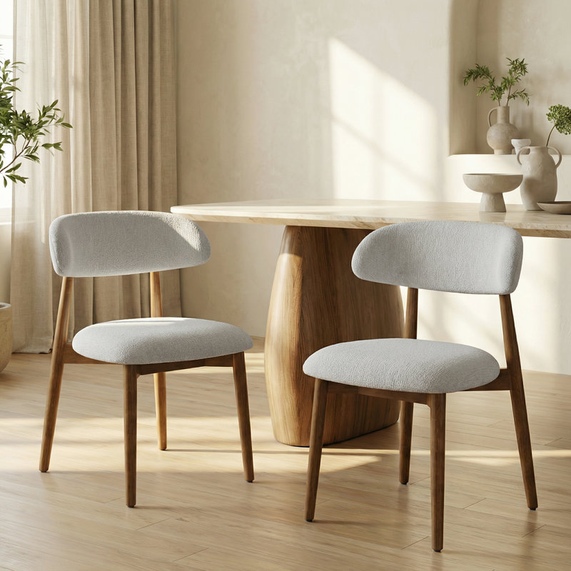Chaise d'appoint rembourrée en bois massif, Vert