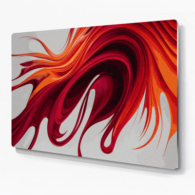 Gradient Abstract 8 Grey Metal Wall Art