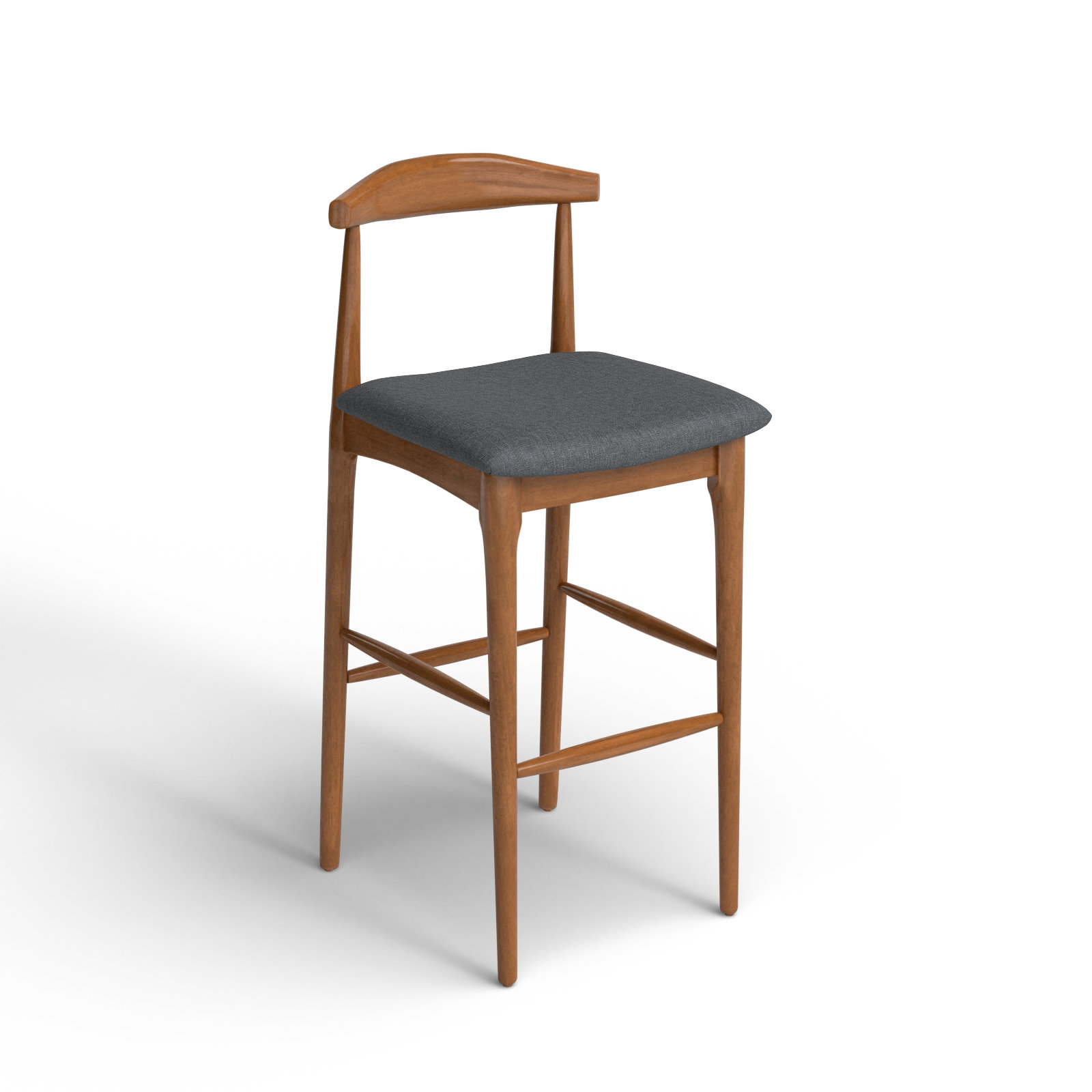 Hank Counter/Bar Stool, Walnut, Dark Gray, Bar Stool (29.6" Seat Height)