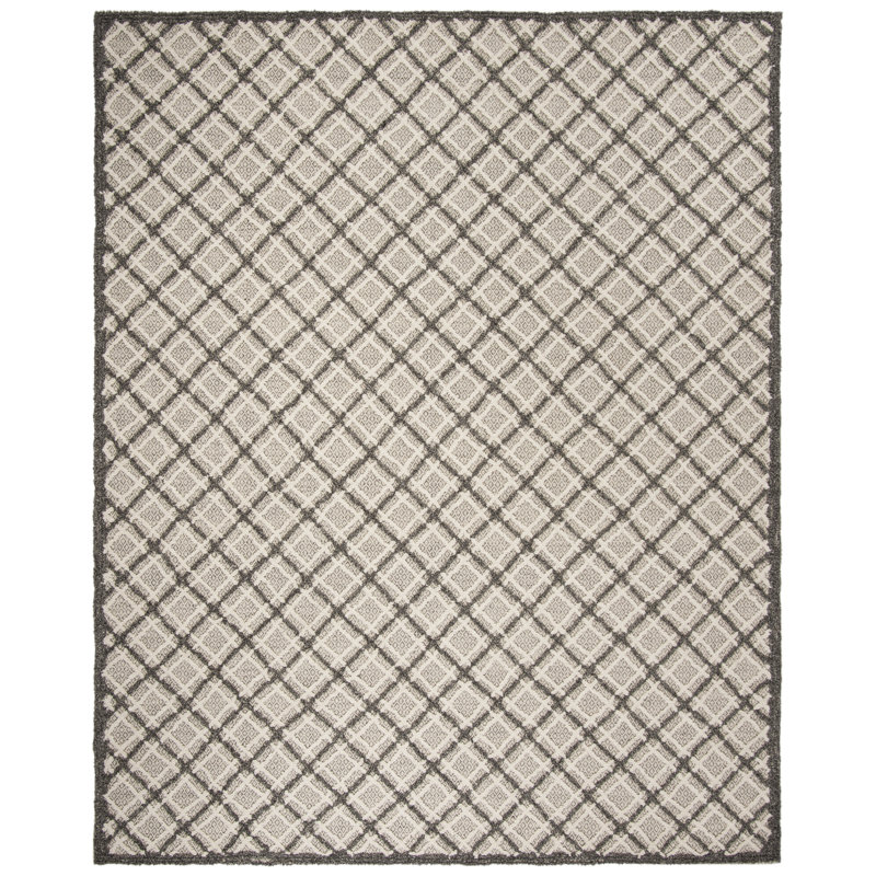Saranac Trace Hand Tufted Wool Geometric Rug, Rectangle 3' x 5'