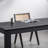78.74" Black Rectangular Solid Wood Dining Table-1759357437