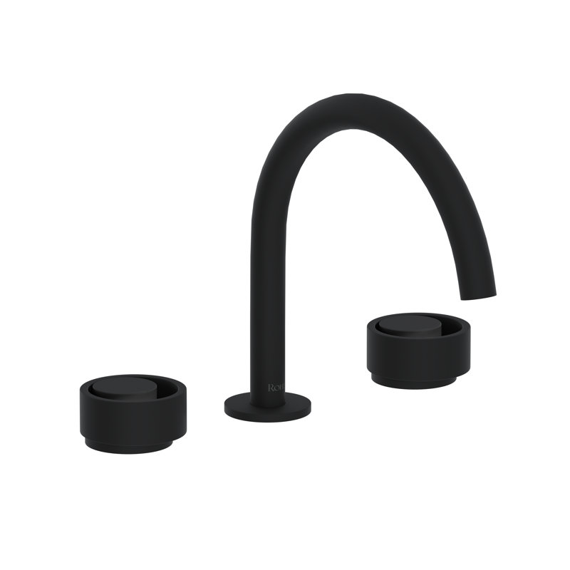 Eclissi Widespread Lavatory Faucet With C-Spout, Matte Black