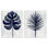 Ensemble de 2 toiles bleu marine Monstera et palmier bleu marine, design par Christie Adams