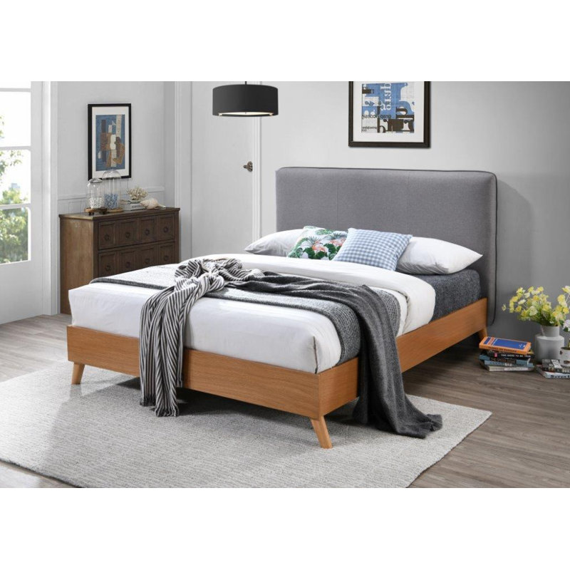 Kieran Solid Wood Bed, Double (4'6)