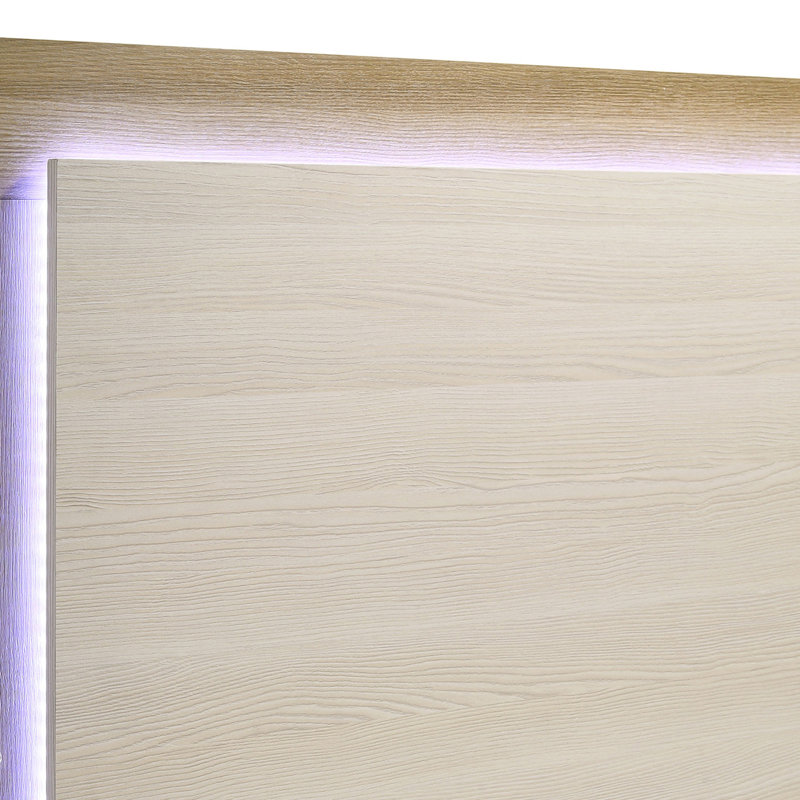 Lit plateforme en bois, lit à DEL