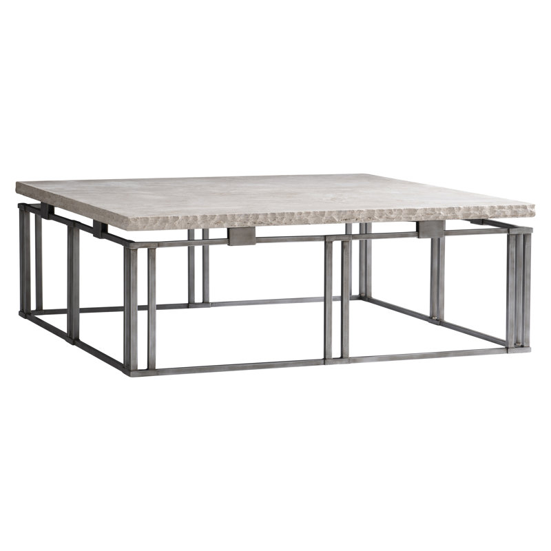 Riverton Stone Top Coffee Table, 17" H x 40" L x 40" D