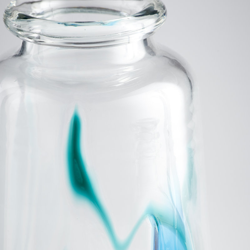 Tahoe Glass Table Vase, 15" H x 7.75" W x 7.75" D