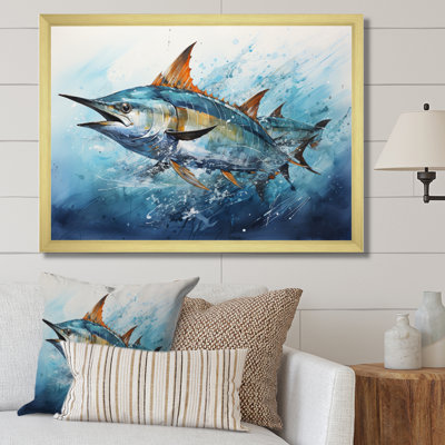 Fishing Majestic Marlins I - Fishing Framed Canvas Print Hunting Wall Art