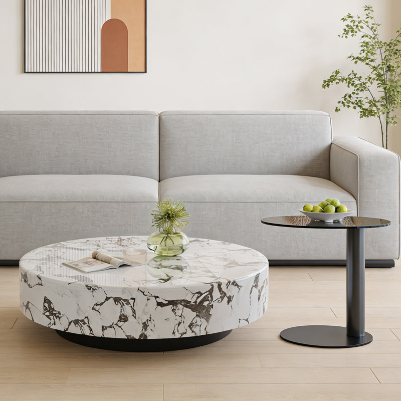 Tables de bout Arnette , Blanc/Noir