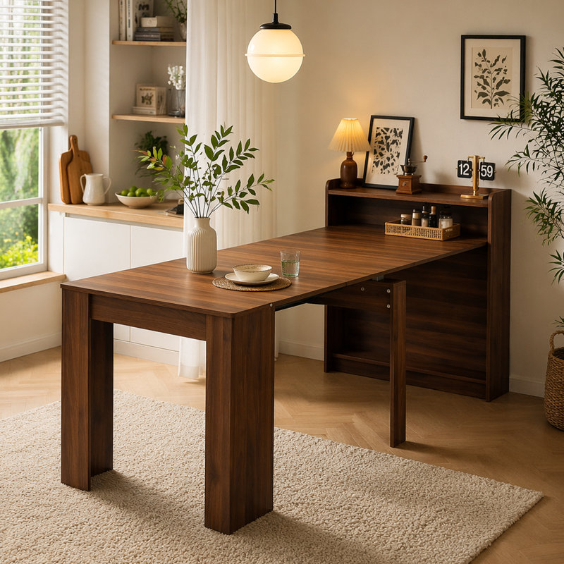 Modern Extendable Dining Table with Storage