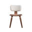 Mobilier de salle à manger en finition noyer - 5 pièces avec 1 table rectangulaire, 2 chaises en bois et 5 pièces d'appoint
