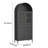 Tall Arched Metal Display Cabinet, 5-Tier Modern Farmhouse Bookshelf with Adjustable Shelves for Kitchen or Living Room