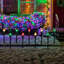 Ensemble de 15 marqueurs de chemin de Noël rouge clair et vert C9