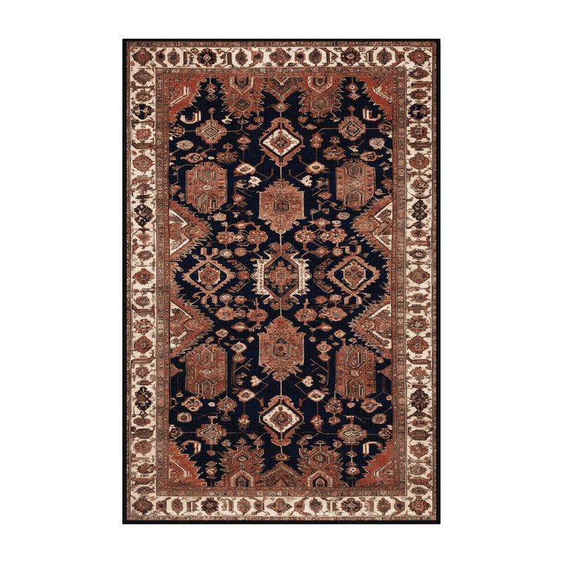 Machine Washable Persian Brown Area Rug, Runner 2' x 5'