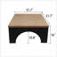 Table basse rustique carrée de style maison de campagne moderne, surface spacieuse et fabrication robuste pour une utilisation polyvalente