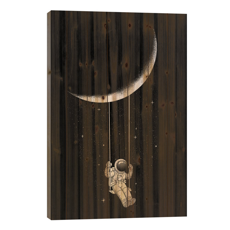 Moonachie Moon Swing - impression sur bois sans cadre, H 26 po x l 18 po x P 1,5 po