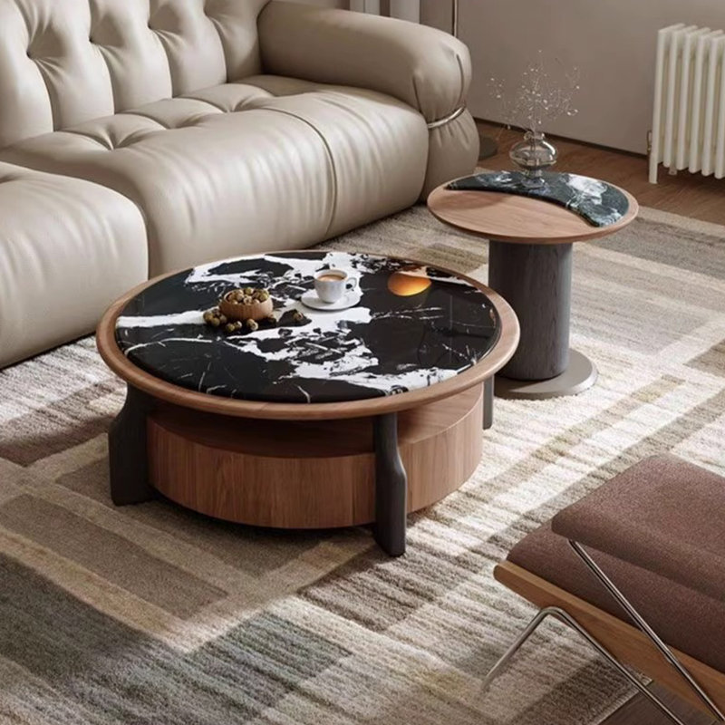 Ensemble de tables basses rondes de style chinois New