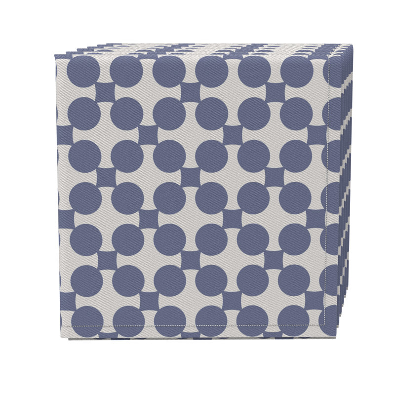 Cotton Twill Geometric Square Napkin