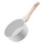 Casserole de 1,5 pte, casserole antiadhésive avec couvercle en verre trempé, casserole de cuisson polyvalente avec poignée détachable, petite casserole de cuisine avec revêtement, compatible avec l'induction, blanc